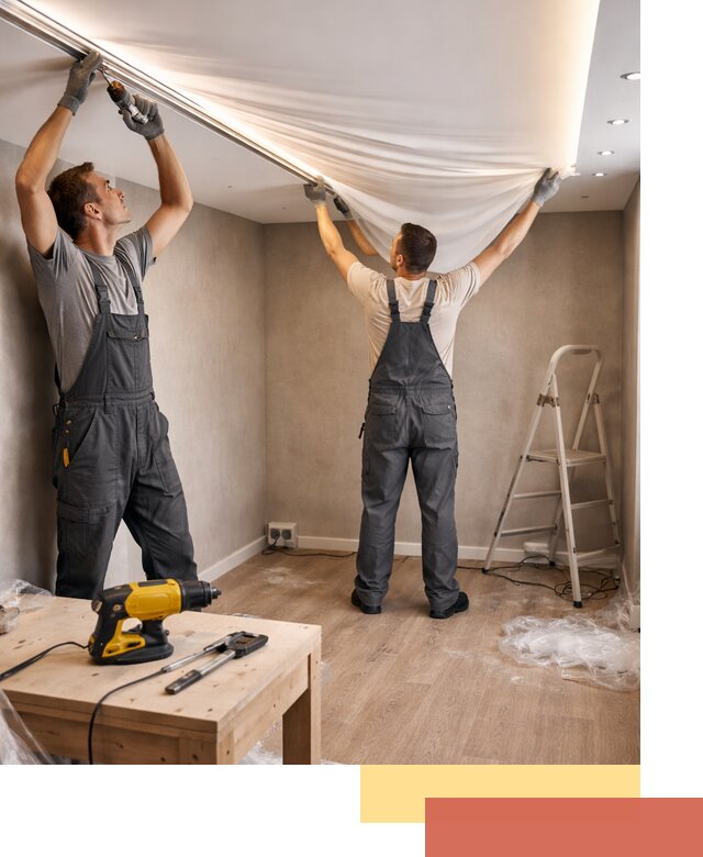 Монтаж натяжного потолка с подсветкой в Невинномысске цена и сроки