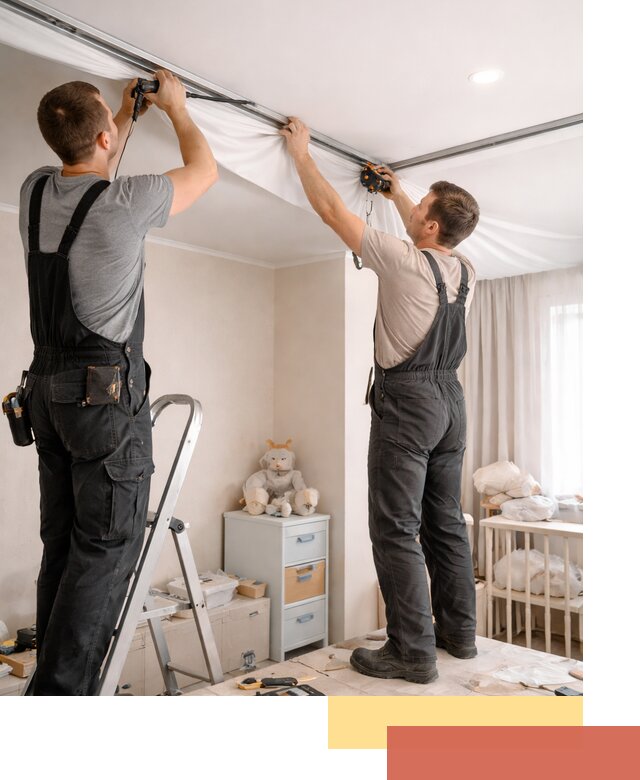 Монтаж натяжного потолка в детской комнате в Невинномысске