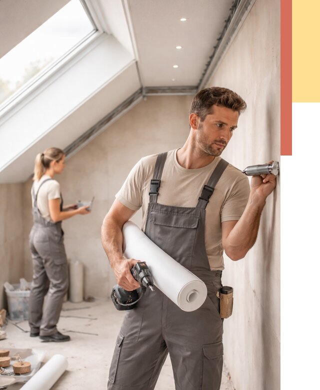 Монтаж натяжного потолка на мансарде в Невинномысске от 3580 руб. | ОТДЕЛОЧНИК-Нвн