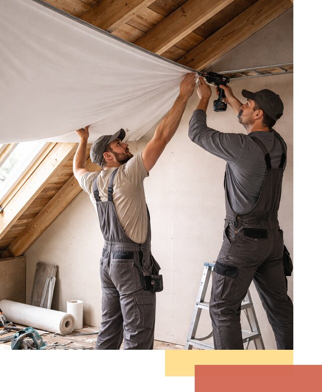 Монтаж натяжного потолка в мансарде в Невинномысске