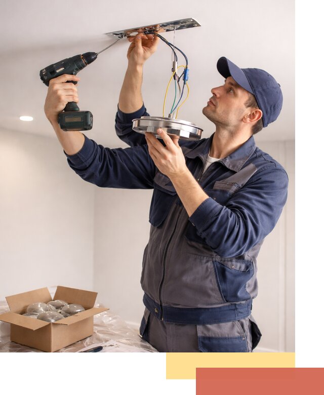 Установка люстры в натяжной потолок в Невинномысске