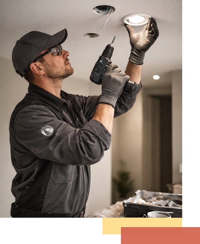 Установка точечных светильников в натяжной потолок в Невинномысске