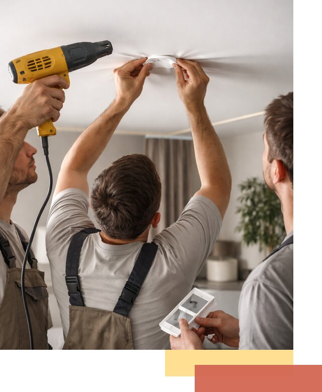 Ремонт прокола полотна натяжного потолка в Невинномысске