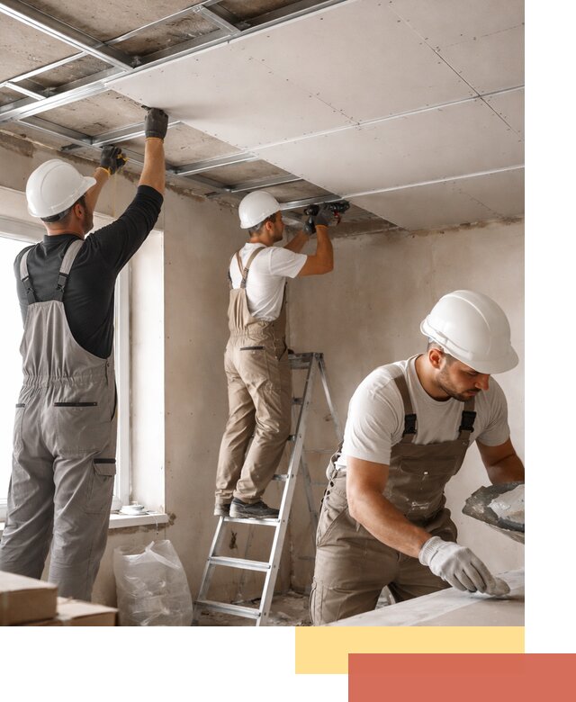 Одноуровневый потолок из гипсокартона в Невинномысске — монтаж и отделка