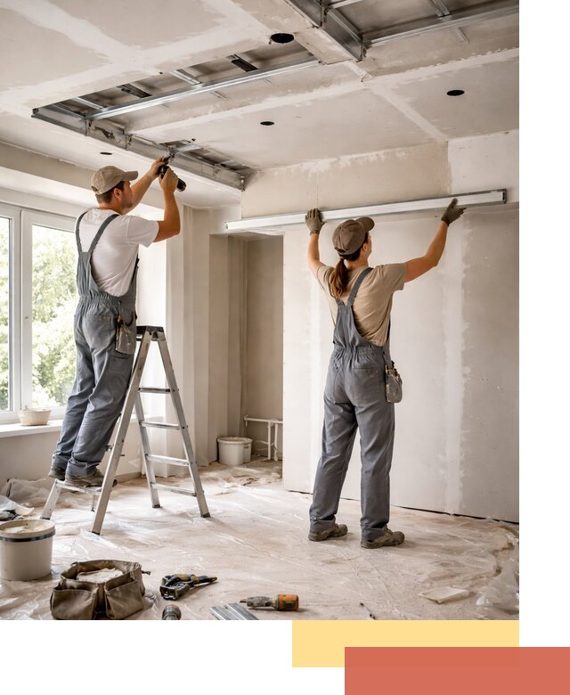 Монтаж многоуровневого потолка из гипсокартона в Невинномысске