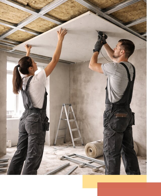 Звукоизоляция потолка из ГКЛ в Невинномысске профессионально и надежно