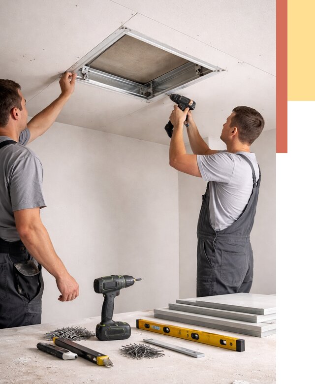 Установка люка в потолок ГКЛ в Невинномысске от 2557 руб. под ключ | ОТДЕЛОЧНИК-Нвн