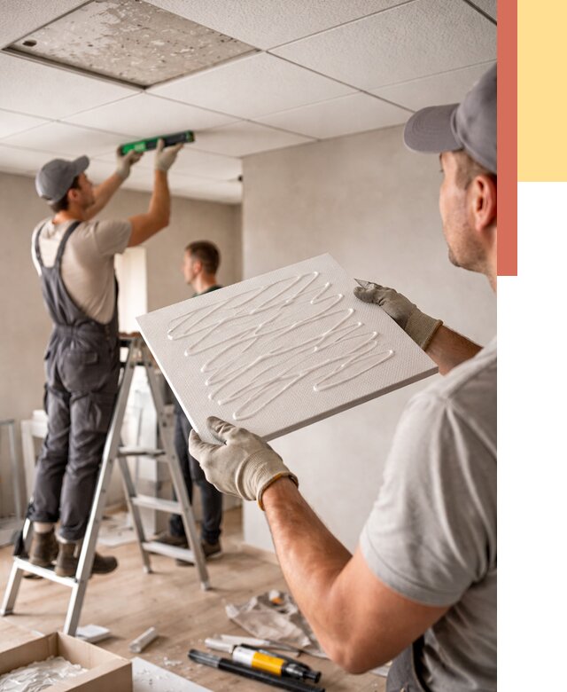 Монтаж потолочной плитки в Невинномысске от 4603 руб. — быстро и недорого | ОТДЕЛОЧНИК-Нвн