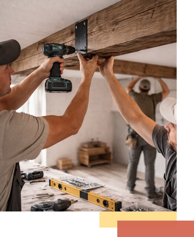 Монтаж декоративных потолочных балок в Невинномысске