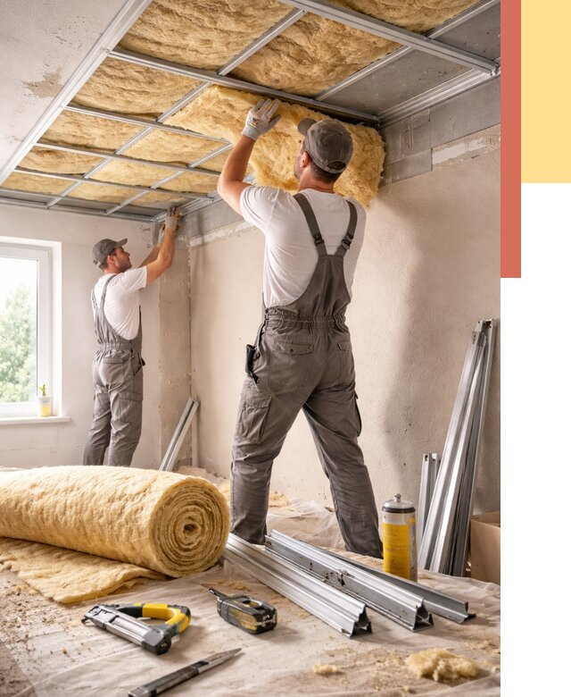 Утепление потолка в Невинномысске от 7365 руб/м2 — недорого, быстро, под ключ | ОТДЕЛОЧНИК-Нвн