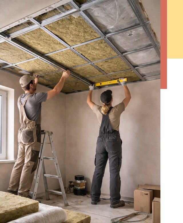 Шумоизоляция потолка в Невинномысске от 1279 руб. под ключ — услуги ОТДЕЛОЧНИК-Нвн