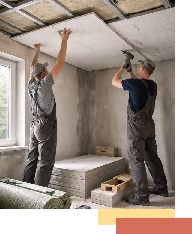 Шумоизоляция потолка панелями ЗИПС в Невинномысске